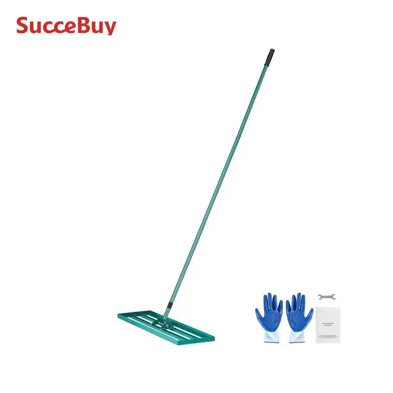 SucceBuy Lawn Leveling Rake 36x10 Heavy Duty 78 Inch Handle