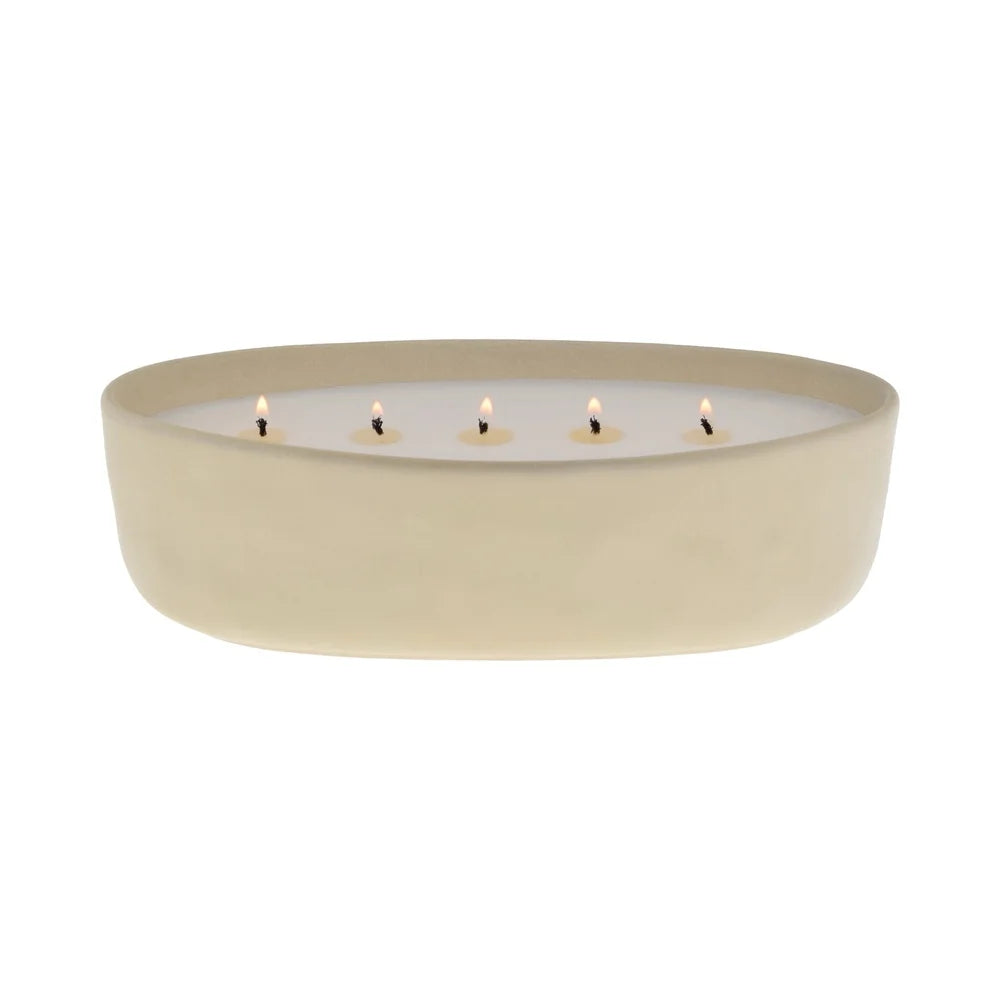 XMSJ Scented 5 Wick Candle In Ceramic Jar Citrus Fragrance