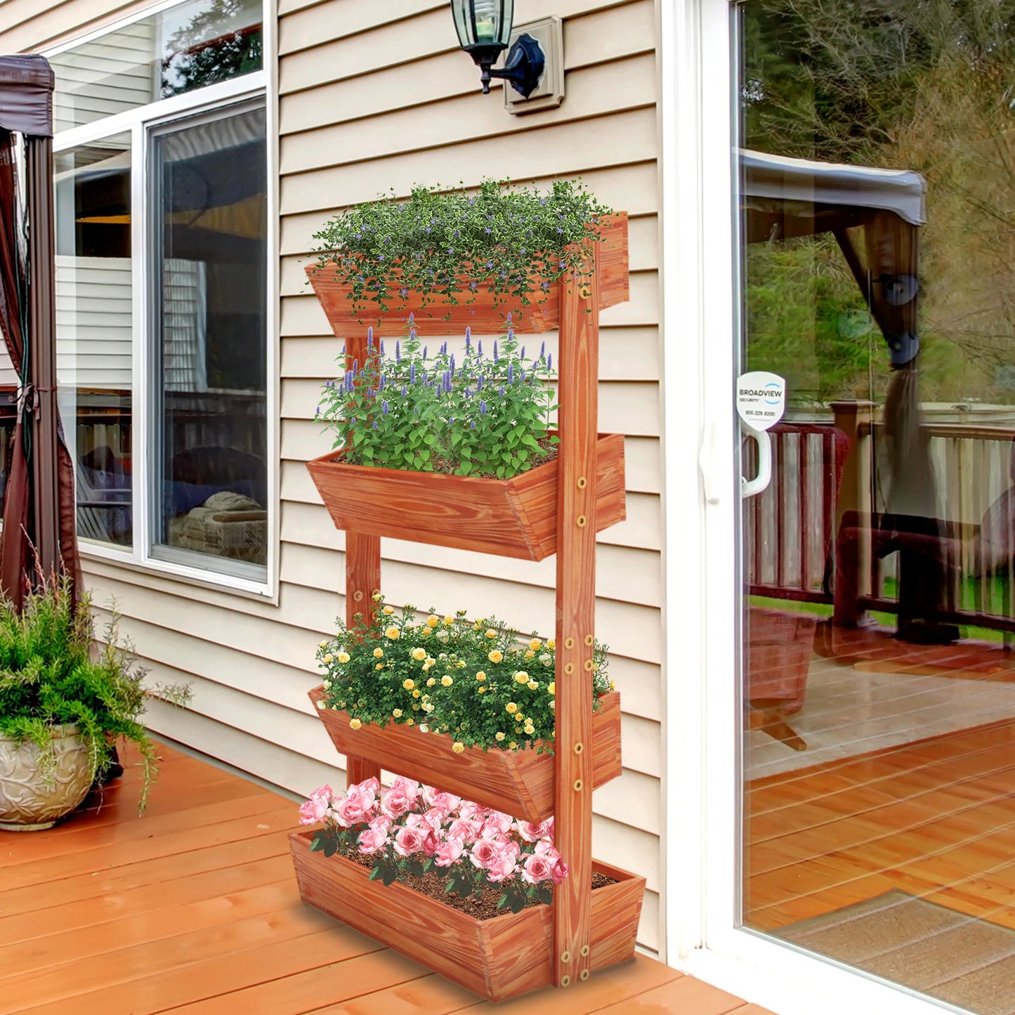 Finishing Vertical Planter Stand Ladder For Gardeners