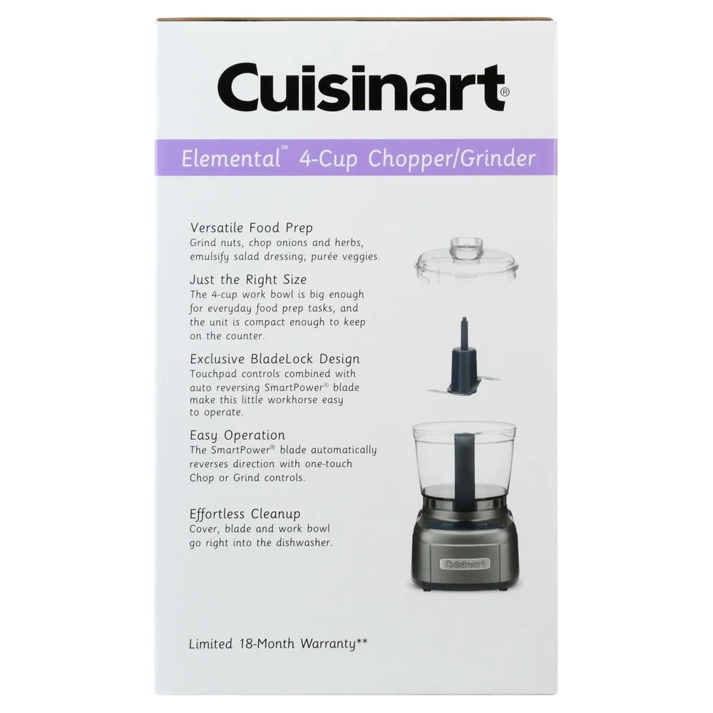 XMSJ 4 Cup Food Processor With SmartPower Blade Auto Reverse