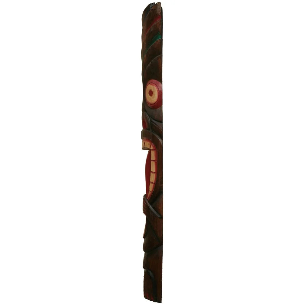 XMSJH 40 Inch Tiki Mask Statue Backyard Weatherproof Decor