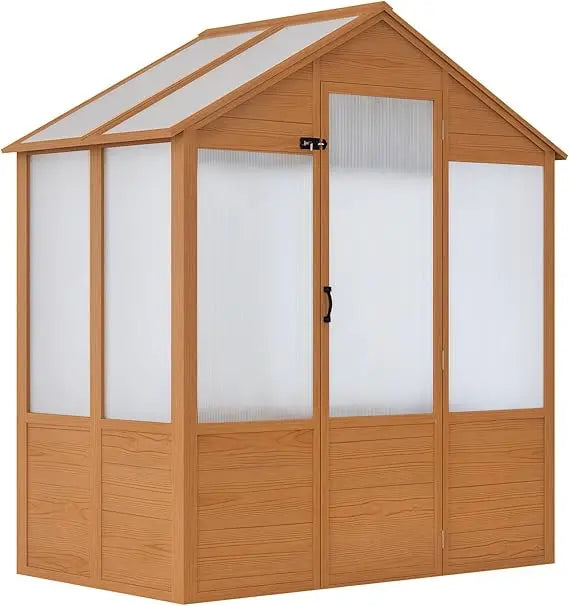 Walk In Polycarbonate Greenhouse Kit With Lockable Door