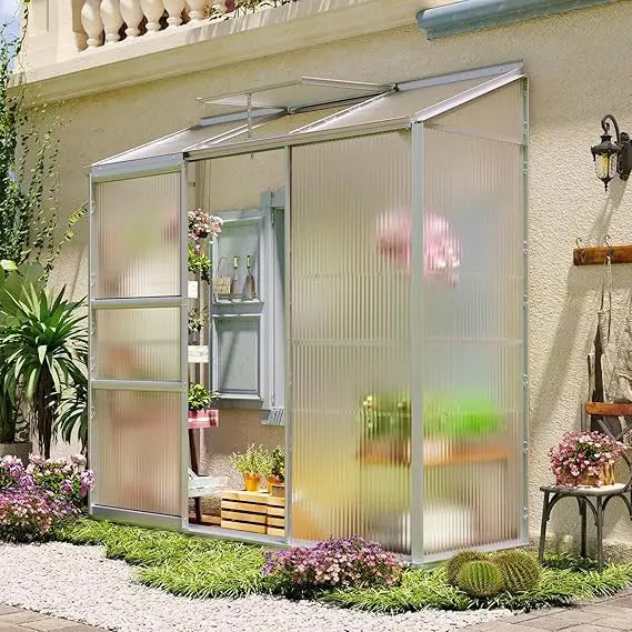 Color Polycarbonate Greenhouse 6x2ft Walk In For Gardeners