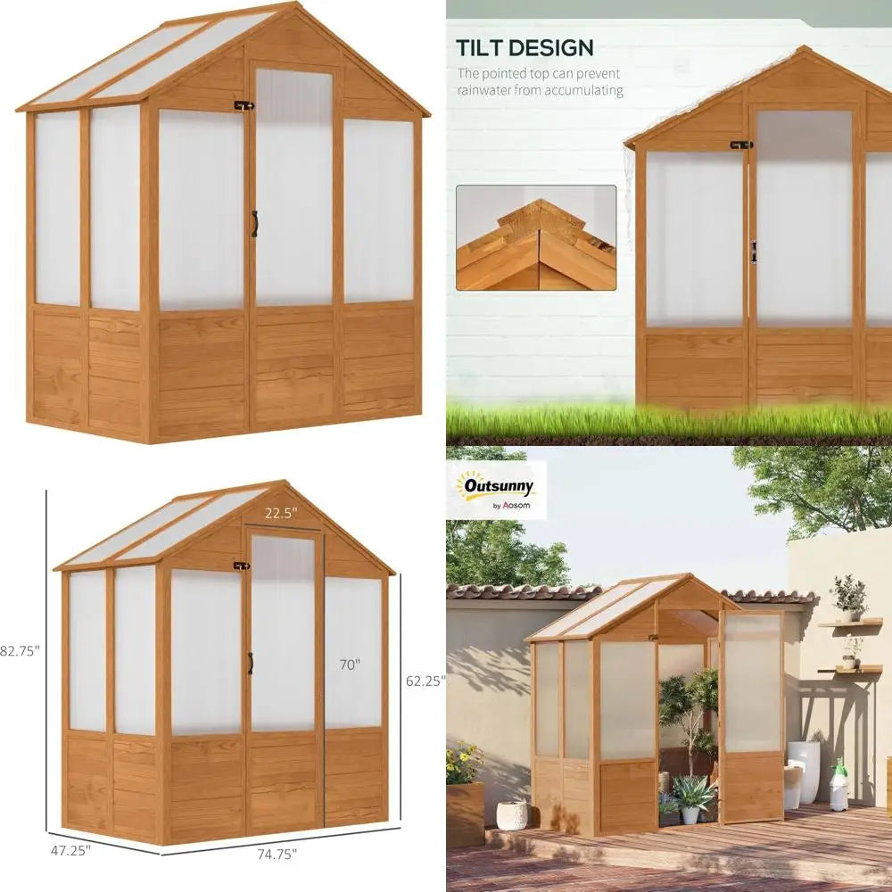 Walk In Polycarbonate Greenhouse Kit With Lockable Door