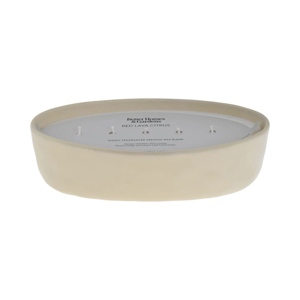 XMSJ Scented 5 Wick Candle In Ceramic Jar Citrus Fragrance