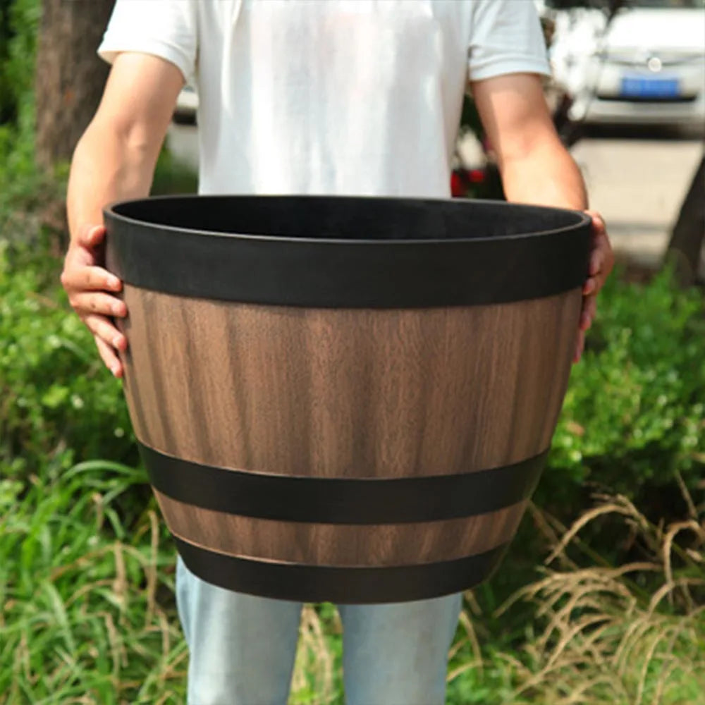 Choice Whiskey Barrel Planter Large Capacity Garden
