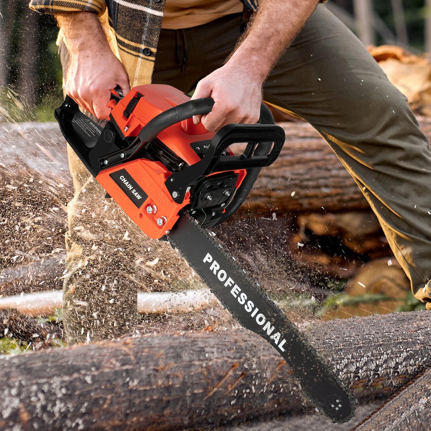 58cc 2-Stroke Chainsaw High Power For Logging Professionals