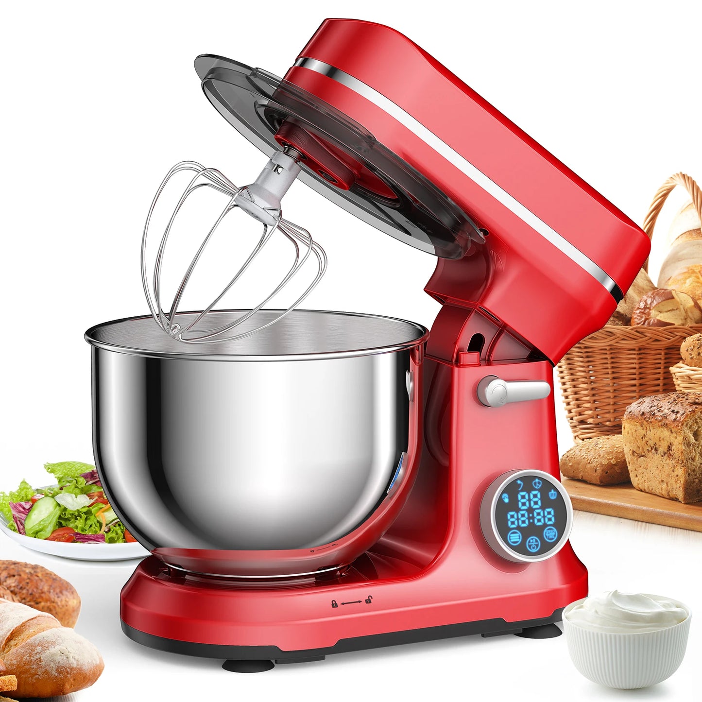 BioloMix Stand Mixer 1200W 11 Speed Digital OLED Home Cooks