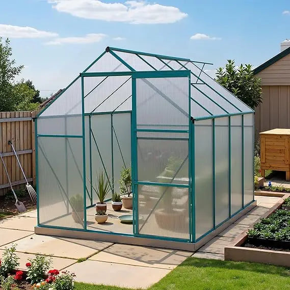 8Ft X 6Ft Quick Setup Greenhouse For Gardeners Roof Vents