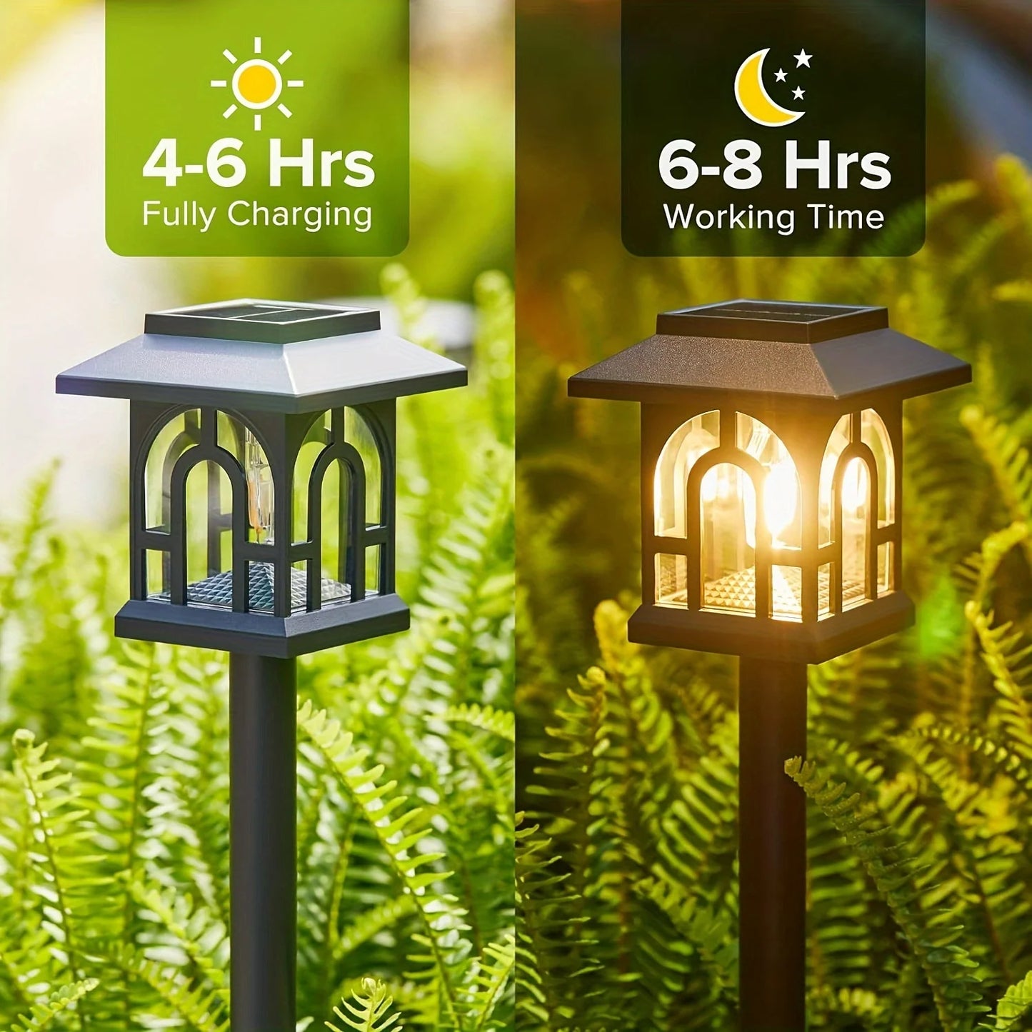 Solar Pathway Lights Outdoor Auto On Off for Yard Patio
