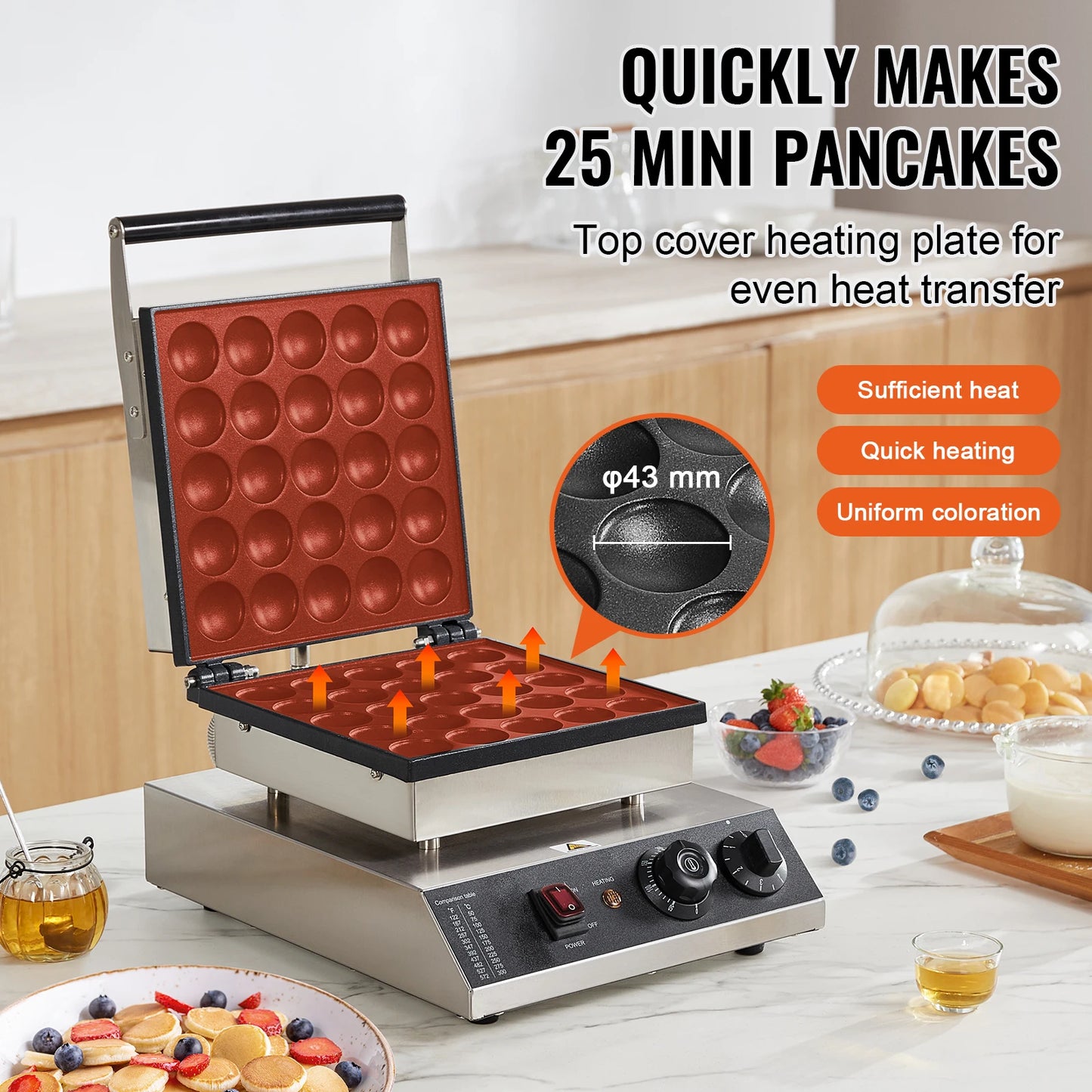 SucceBuy Electric Waffle Maker 25Pcs Mini Dorayaki Home Use