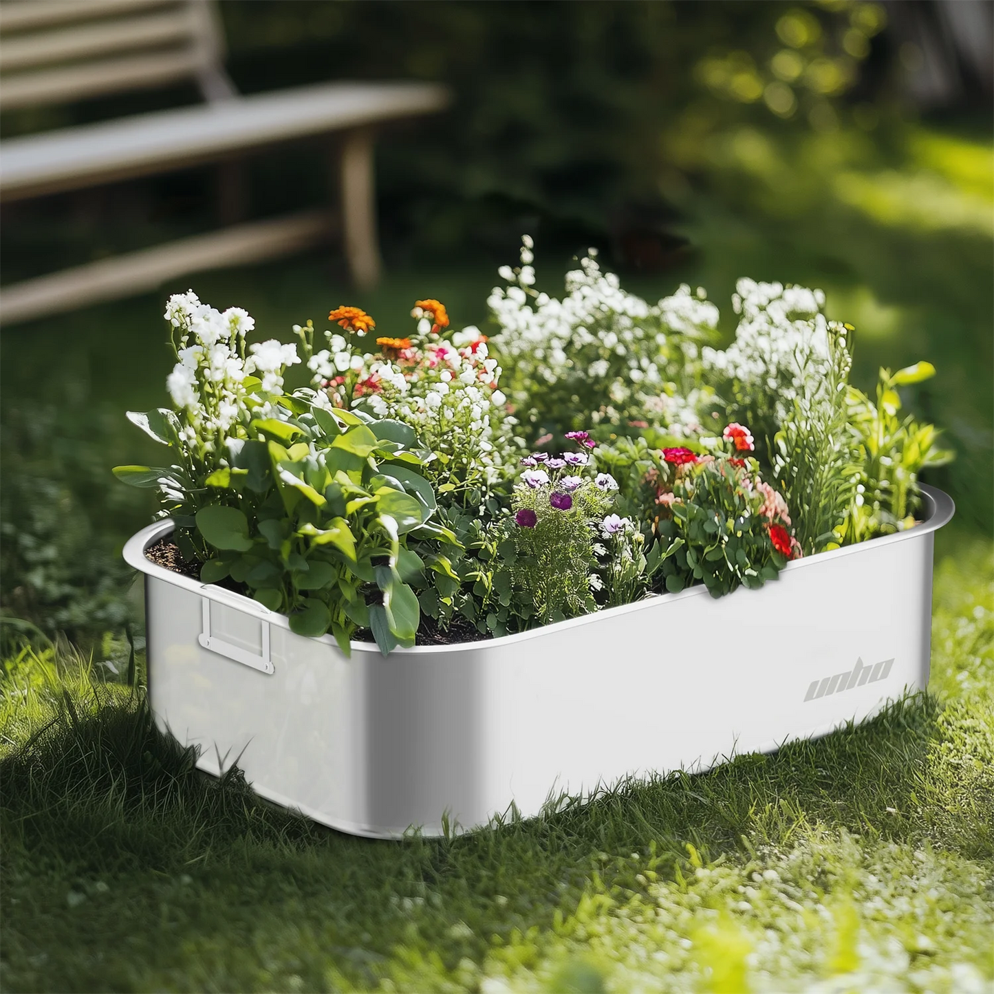 Stainless Steel Plant Box Decks Set of 3 for Garden