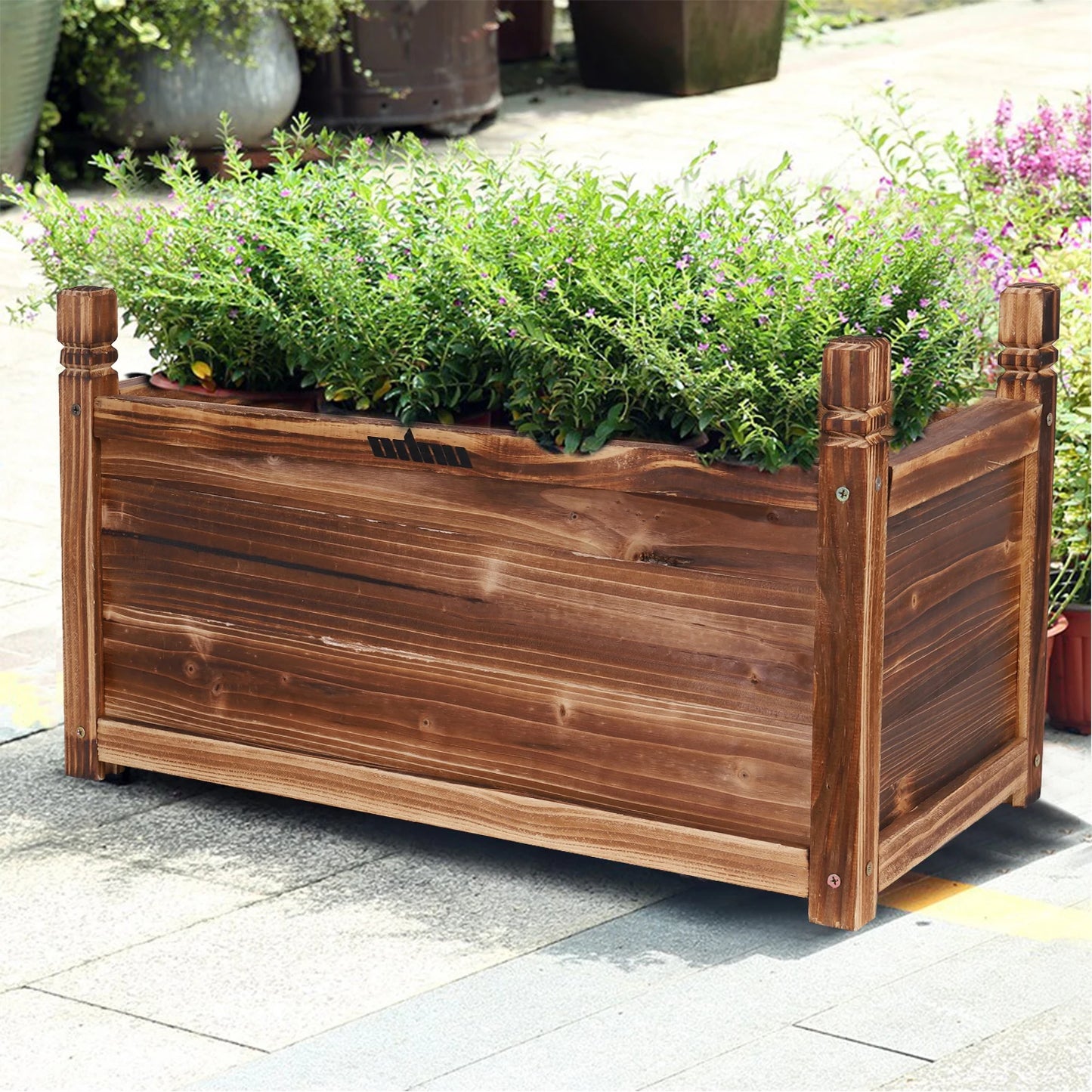 Hign Concerned Wood Planter Box Raised Bed Gardeners