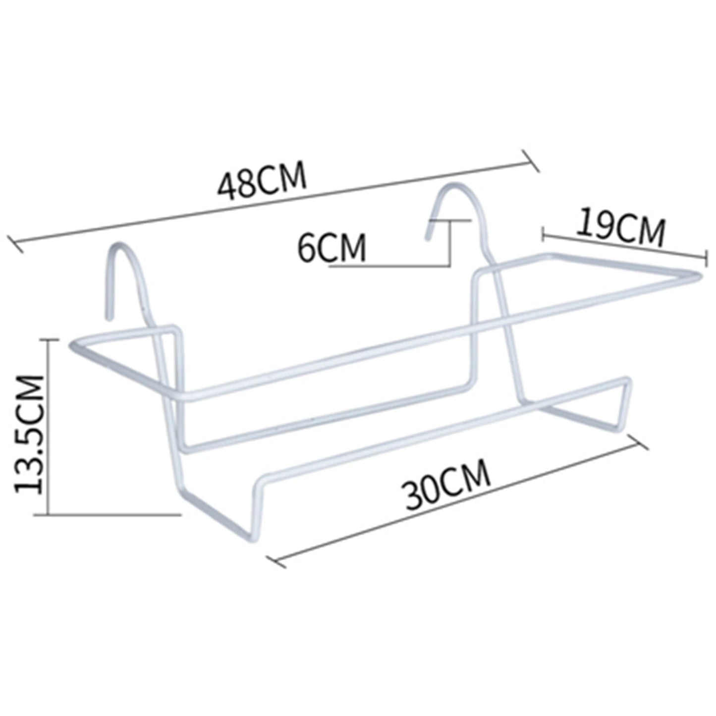 Homyl Hanging Planter For Balcony Railing Garden Window Box