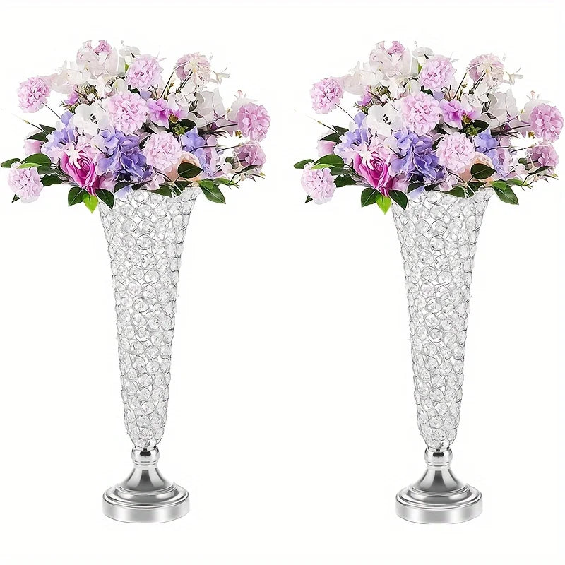 Function Crystal Vases Centerpiece Decor For Dining Tables