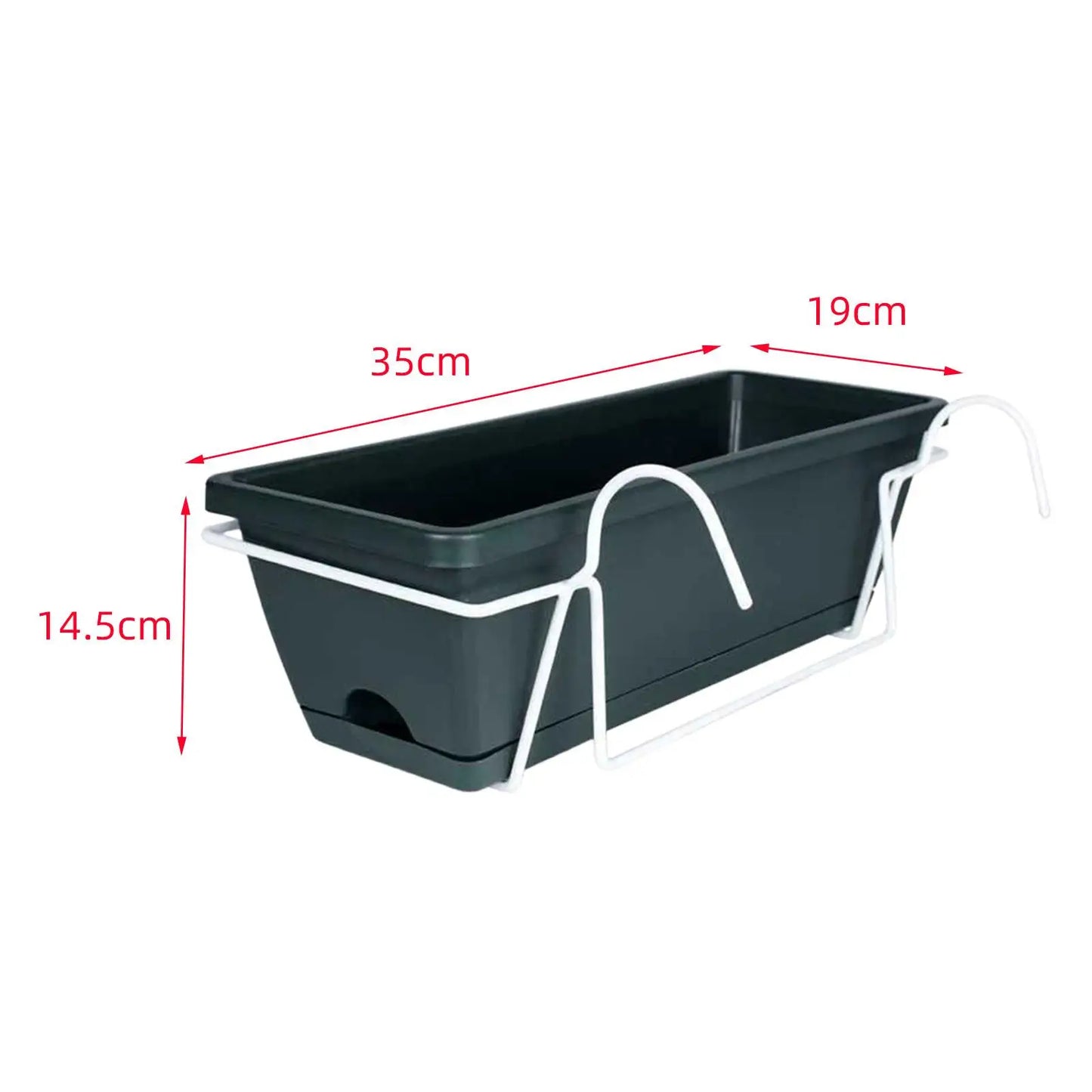 Homyl Hanging Planter For Balcony Railing Garden Window Box