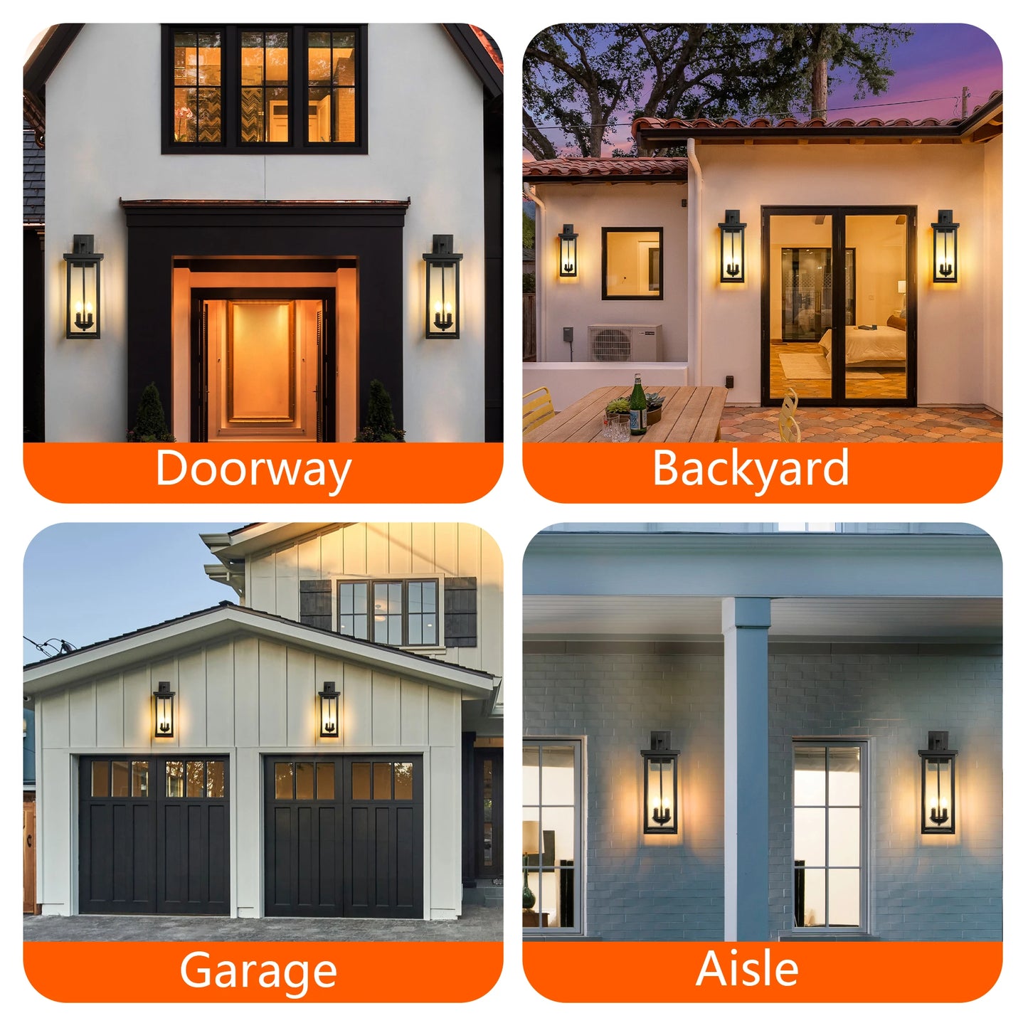 Matte Black Outdoor Wall Lantern Dusk To Dawn Sensor