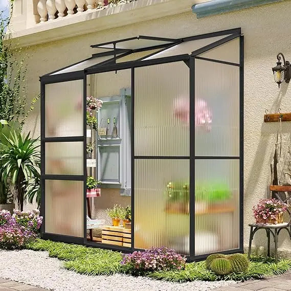 Color Polycarbonate Greenhouse 6x2ft Walk In For Gardeners