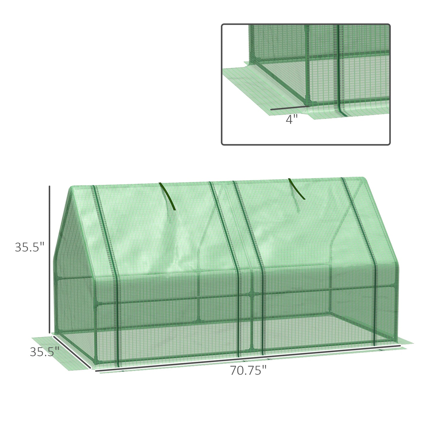 Outsunny Greenhouse Tunnel For Garden Plants And Flowers