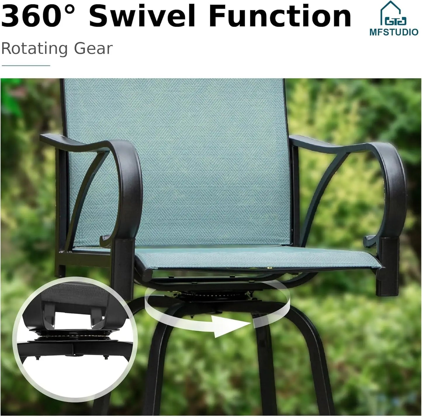 Folded Outdoor High Top Bar Set Patio Table And Chairs