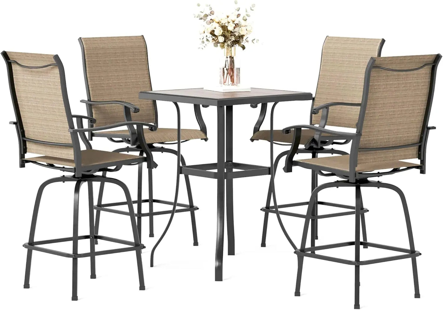 Folded Outdoor High Top Bar Set Patio Table And Chairs