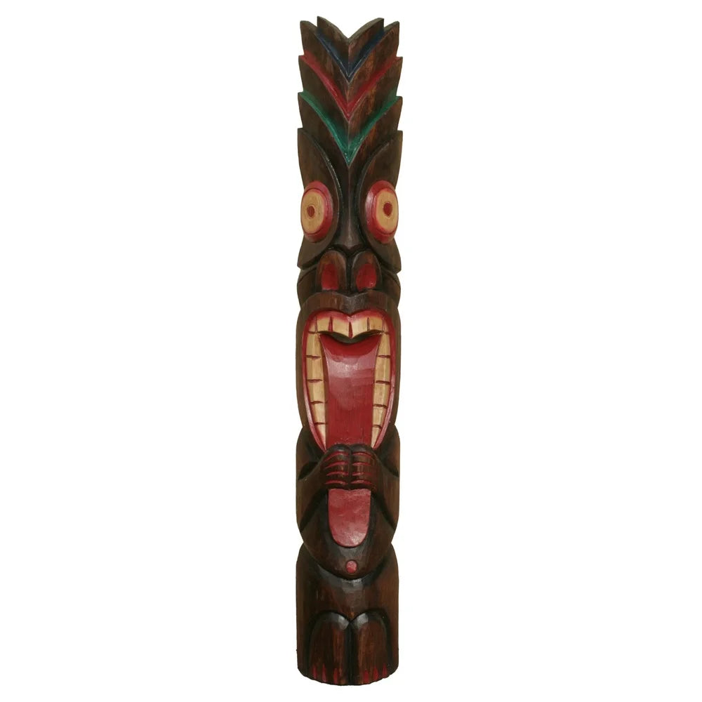 XMSJH 40 Inch Tiki Mask Statue Backyard Weatherproof Decor