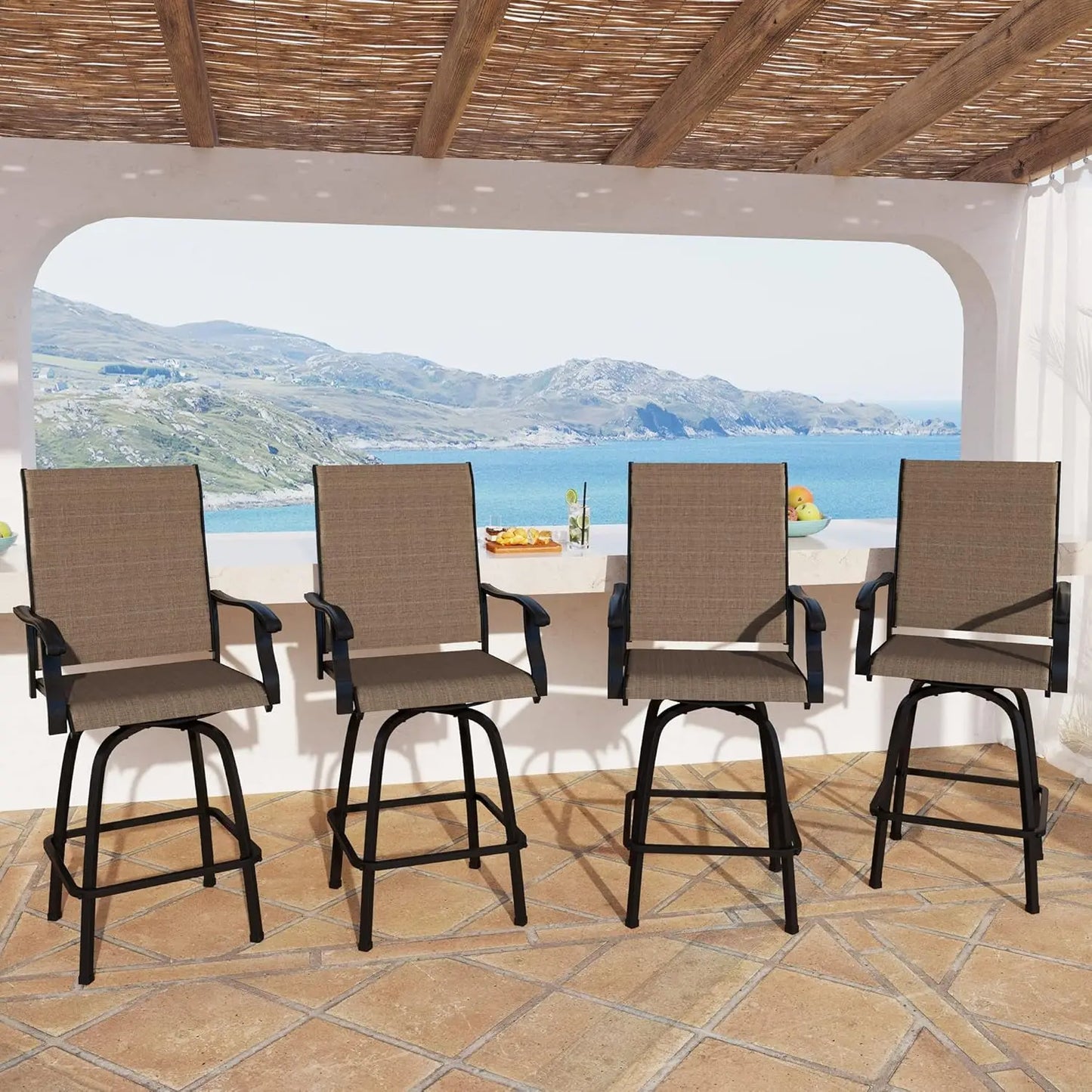 Folded Outdoor High Top Bar Set Patio Table And Chairs