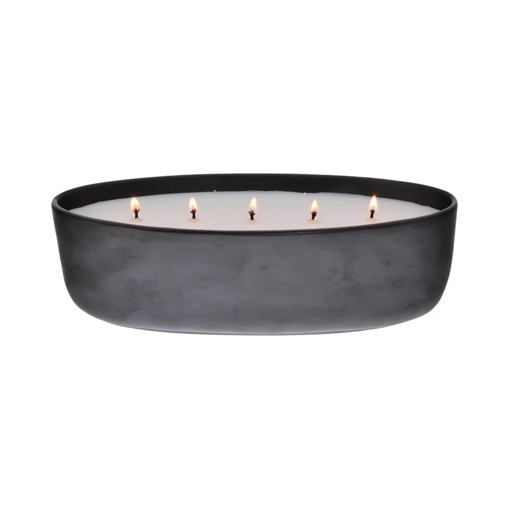 XMSJ Warm Leather Amber Scented Candle Jar Home Decor