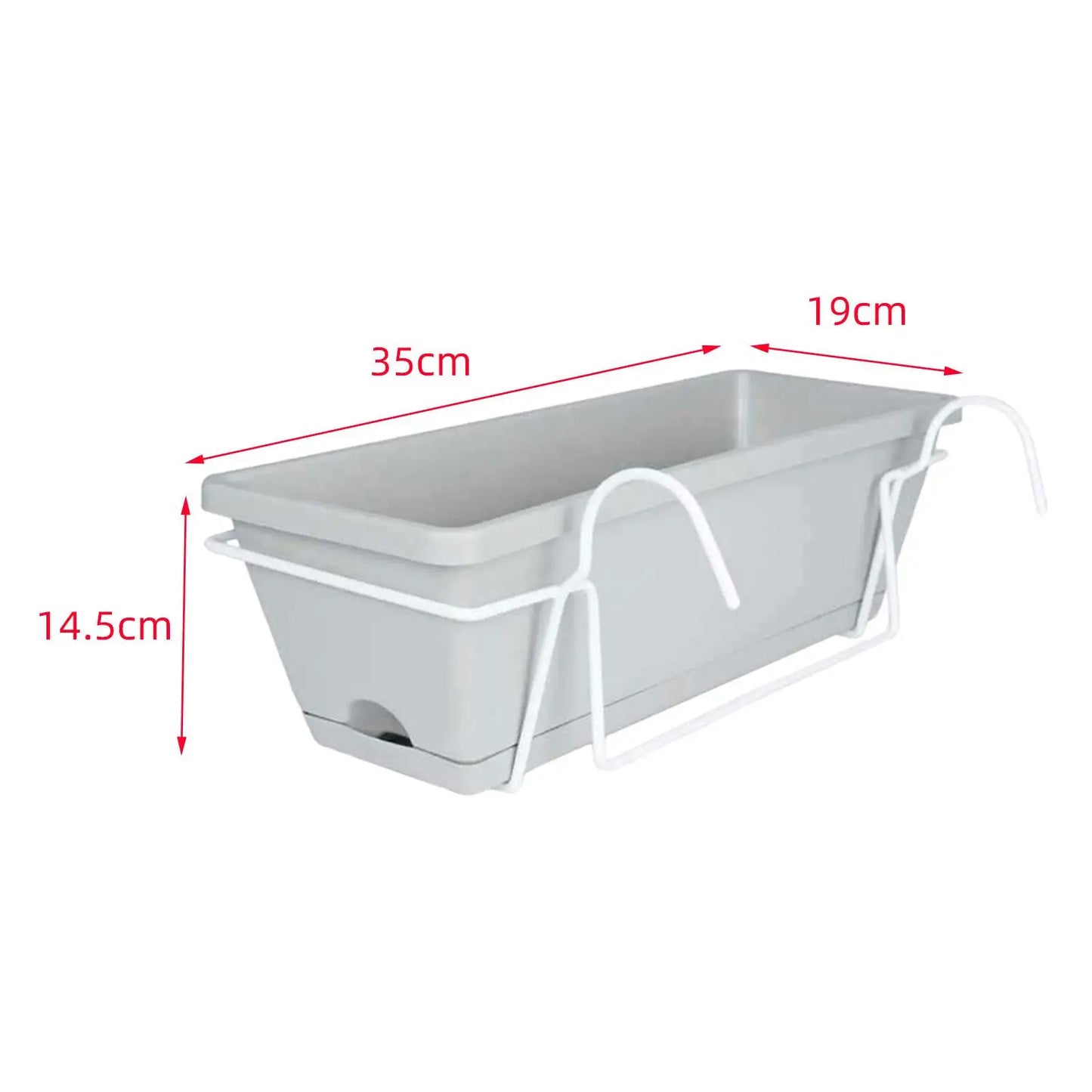 Homyl Hanging Planter For Balcony Railing Garden Window Box