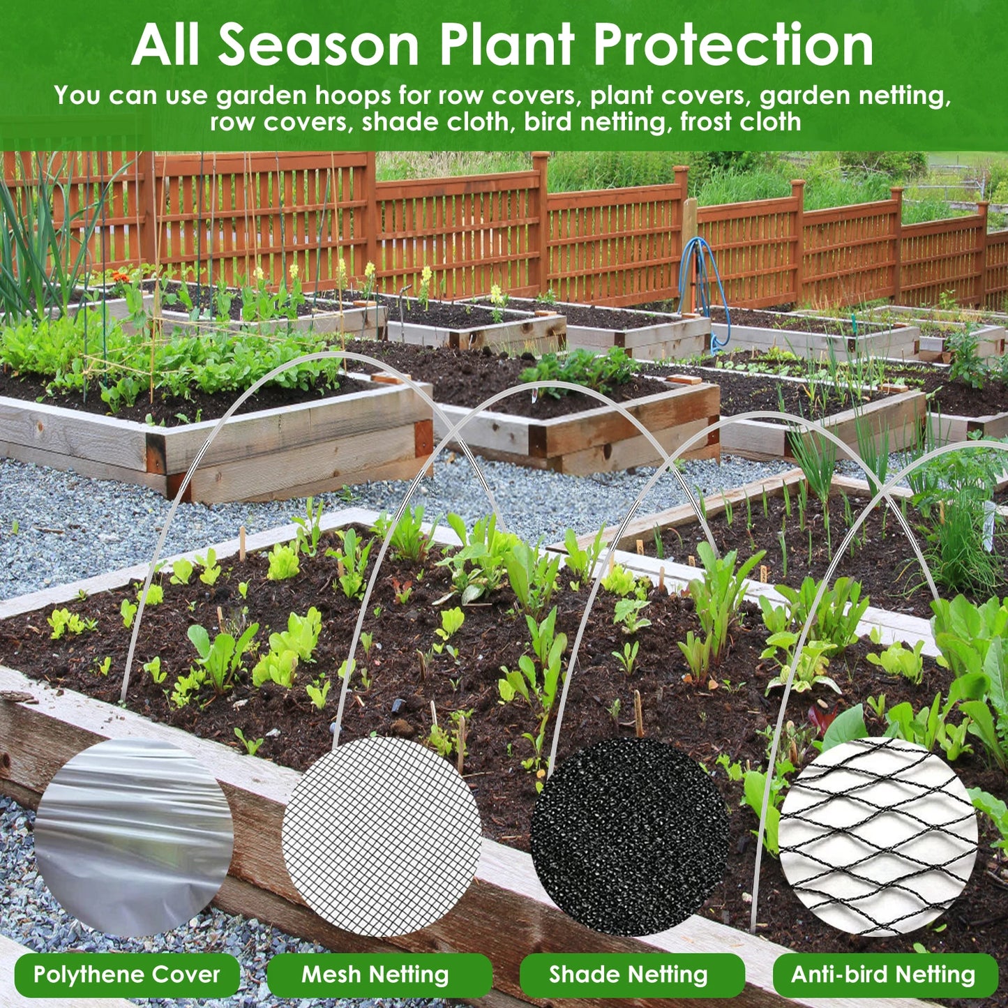 Choice Greenhouse Hoop Netting Kit For Gardeners Durable