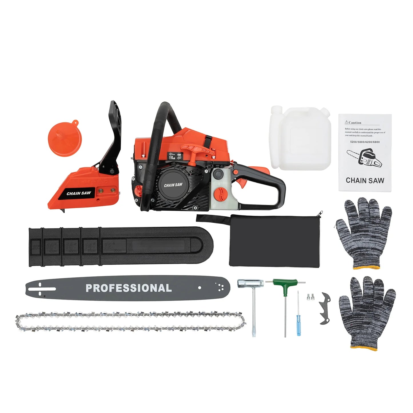 58cc 2-Stroke Chainsaw High Power For Logging Professionals