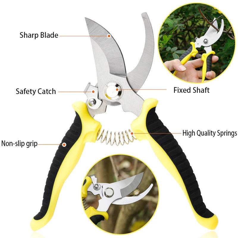 Choice Garden Pruners Set 3pc Stainless Scissors Gardeners