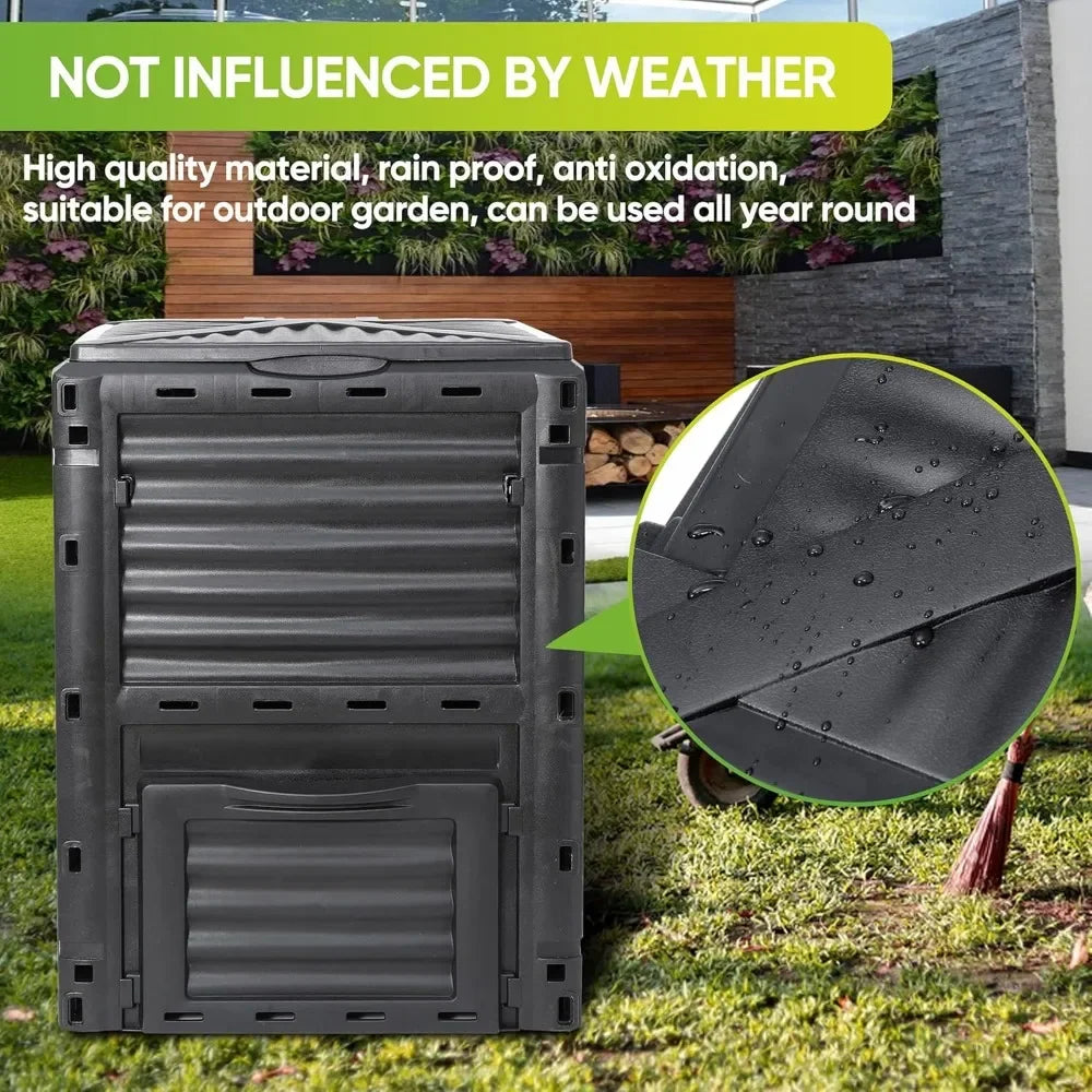 BPA Free Garden Compost Bin Large Outdoor Easy Assembly