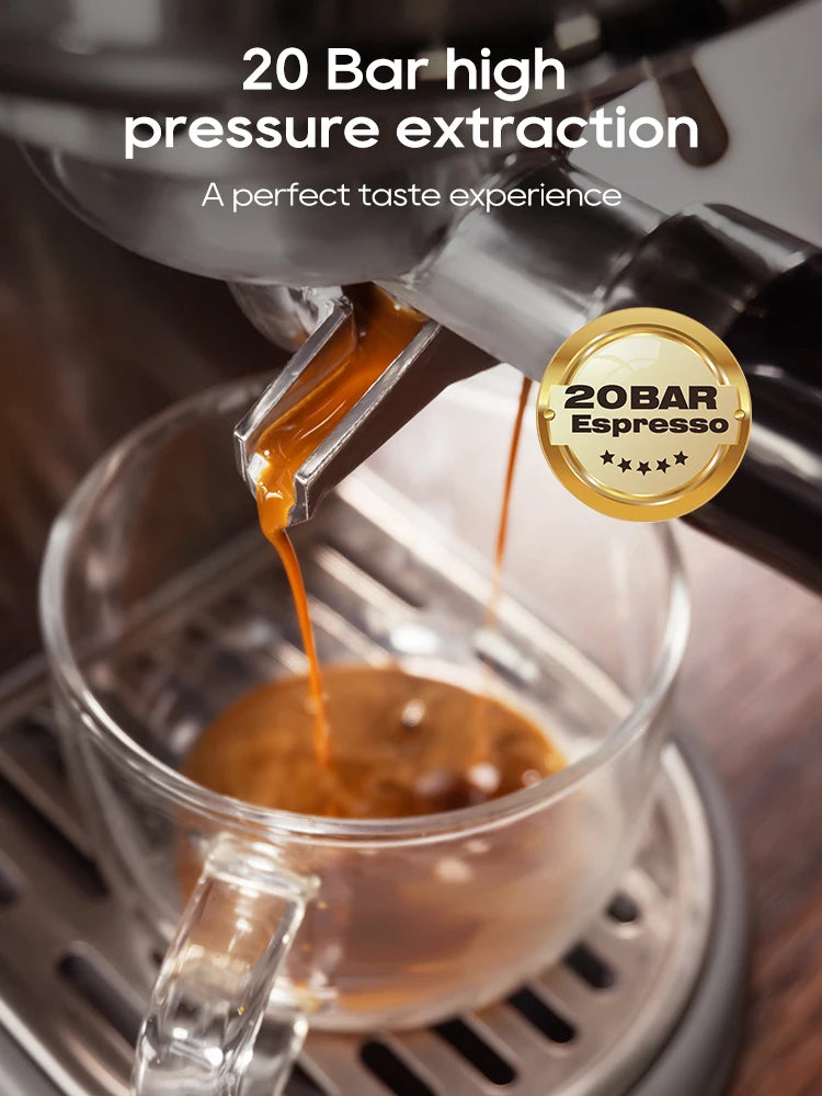 HiBREW 20Bar Semi Automatic Espresso Machine Cold Hot Home