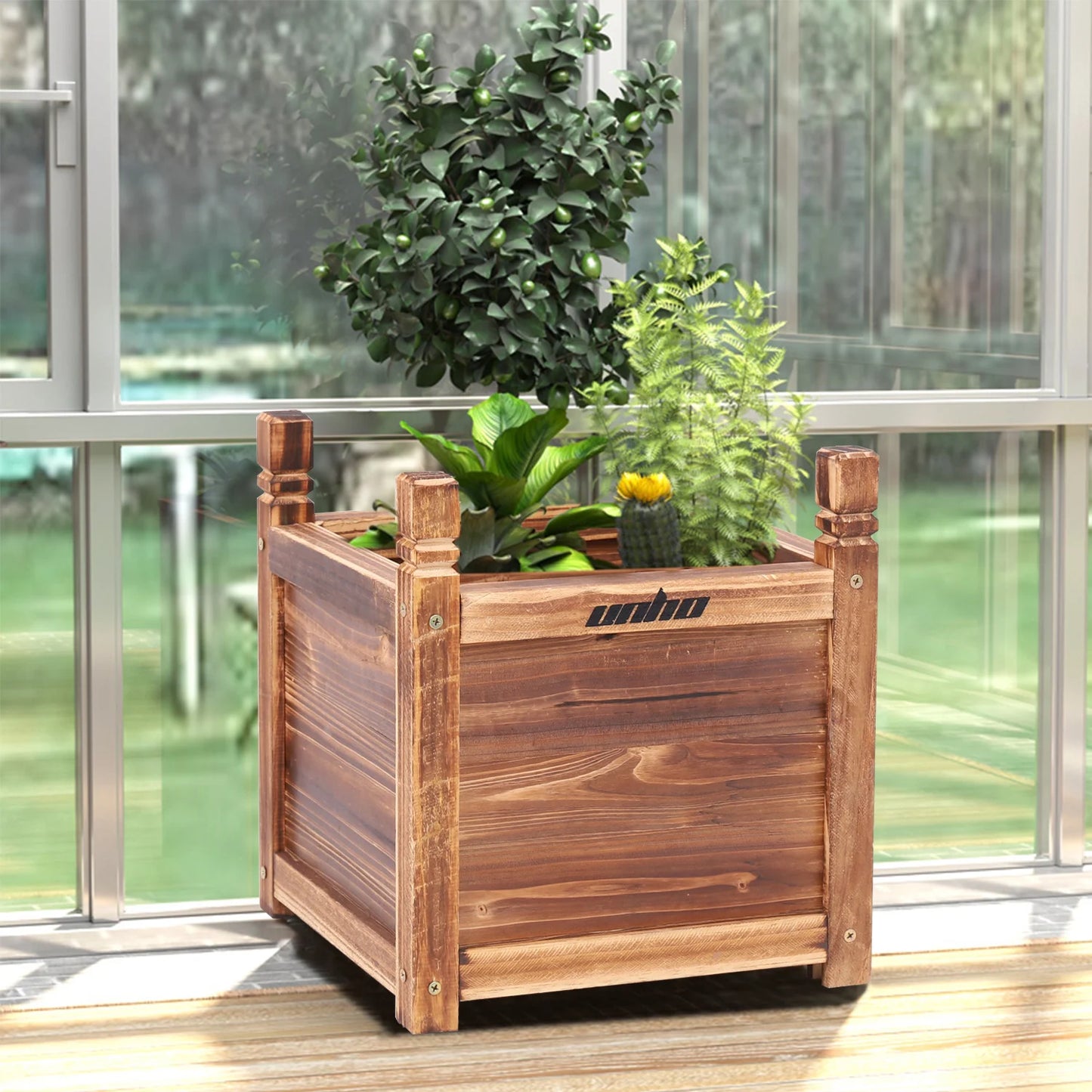 Finishing Raised Wood Garden Bed Planter Window Box