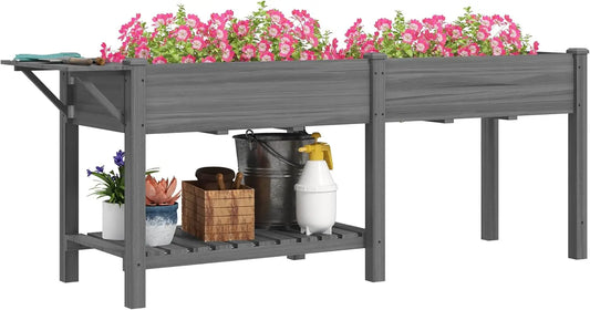 Finishing Raised Garden Bed Planter For Gardeners Side Table