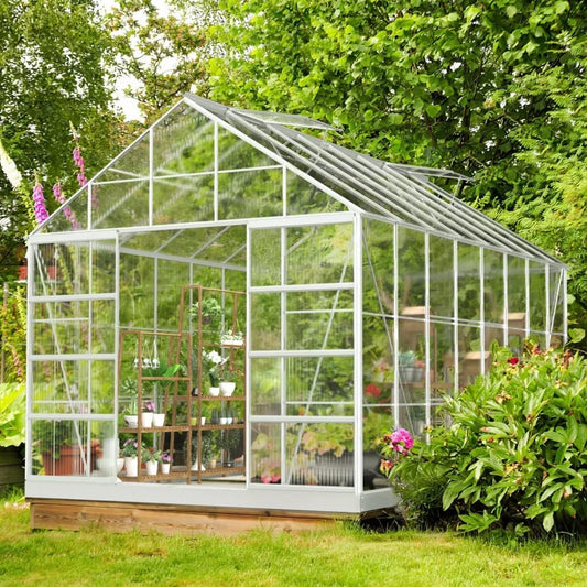 Cover Aluminum Polycarbonate Greenhouse With Roof Vent