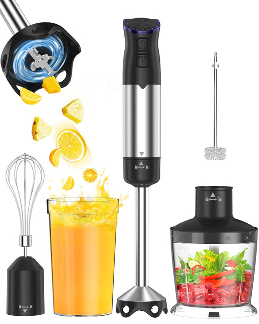 ZHIYU 1000W Immersion Hand Blender 5 In 1 For Busy Chefs