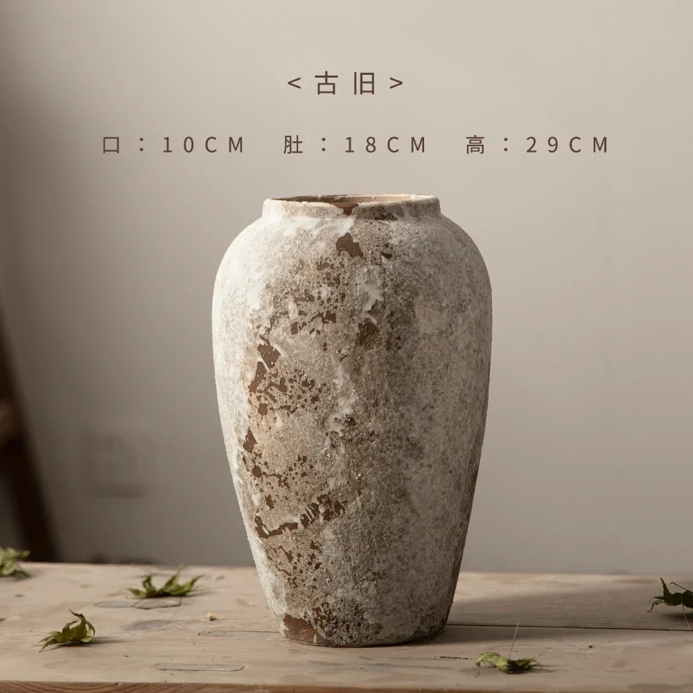 Hydroponic Ceramic Vase Mottled Retro Chinese Home Decor