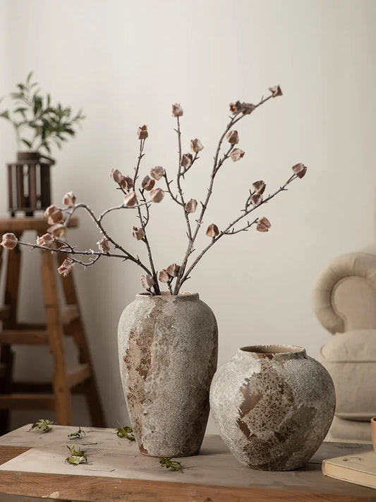 Hydroponic Ceramic Vase Mottled Retro Chinese Home Decor