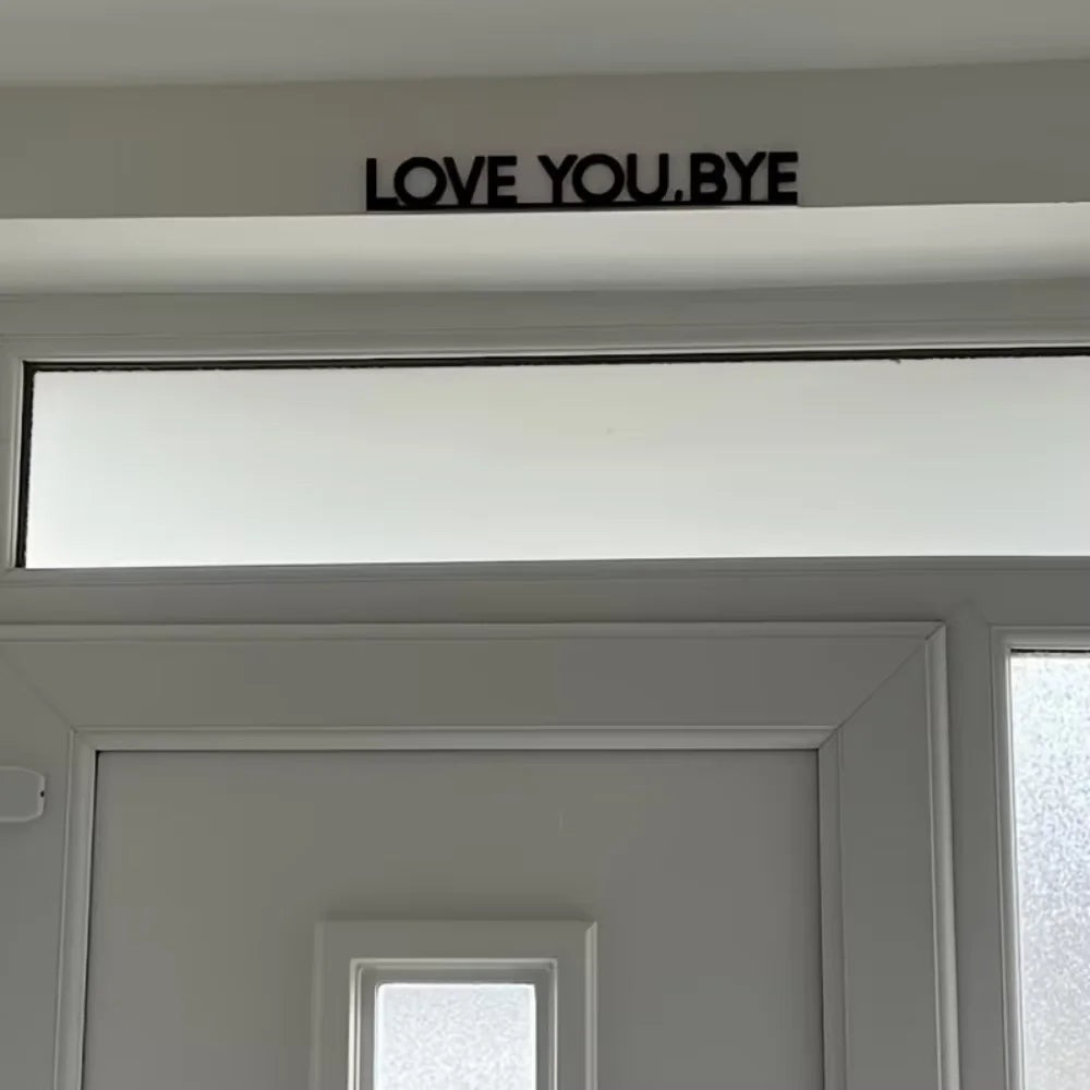HELLOYOUNG Love You Bye Wall Art Romantic Message Decor