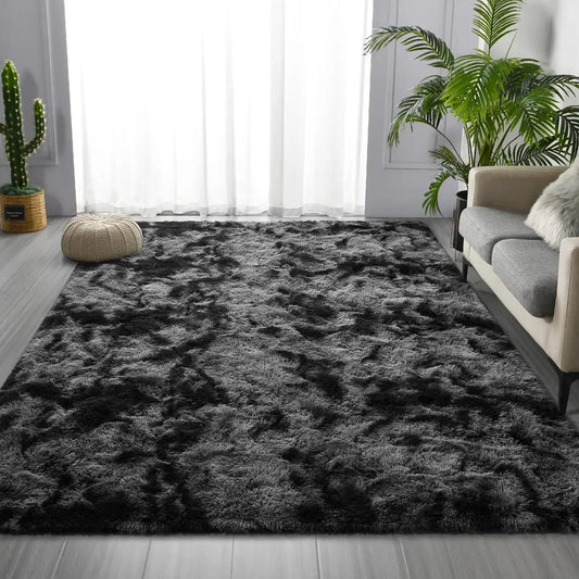 LOCHAS Tie Dye Plush Velvet Rug For Living Room Decor