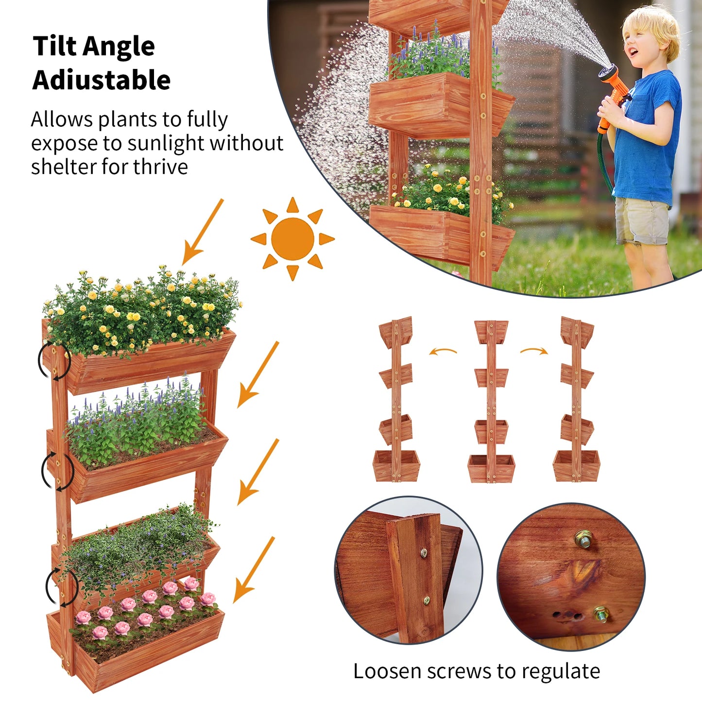 Finishing Vertical Planter Stand Ladder For Gardeners
