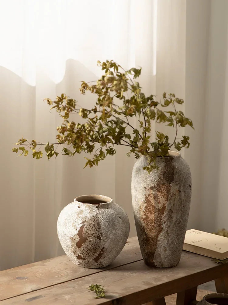 Hydroponic Ceramic Vase Mottled Retro Chinese Home Decor