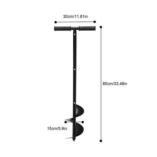 Bymaocar Hand Auger Drill Post Hole Digger 6x33.5 Gardeners