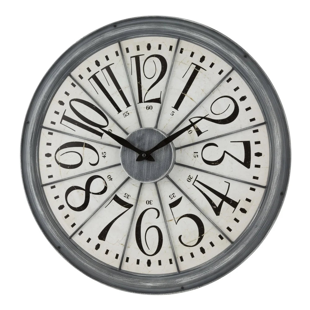 Dutrieux Antique Quartz Wall Clock Metal Dial Battery