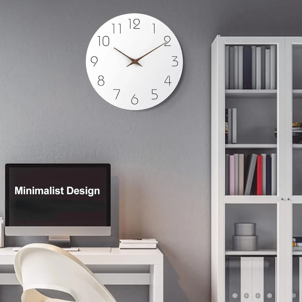 Choice Silent Wood Wall Clock Minimalist Battery Operated