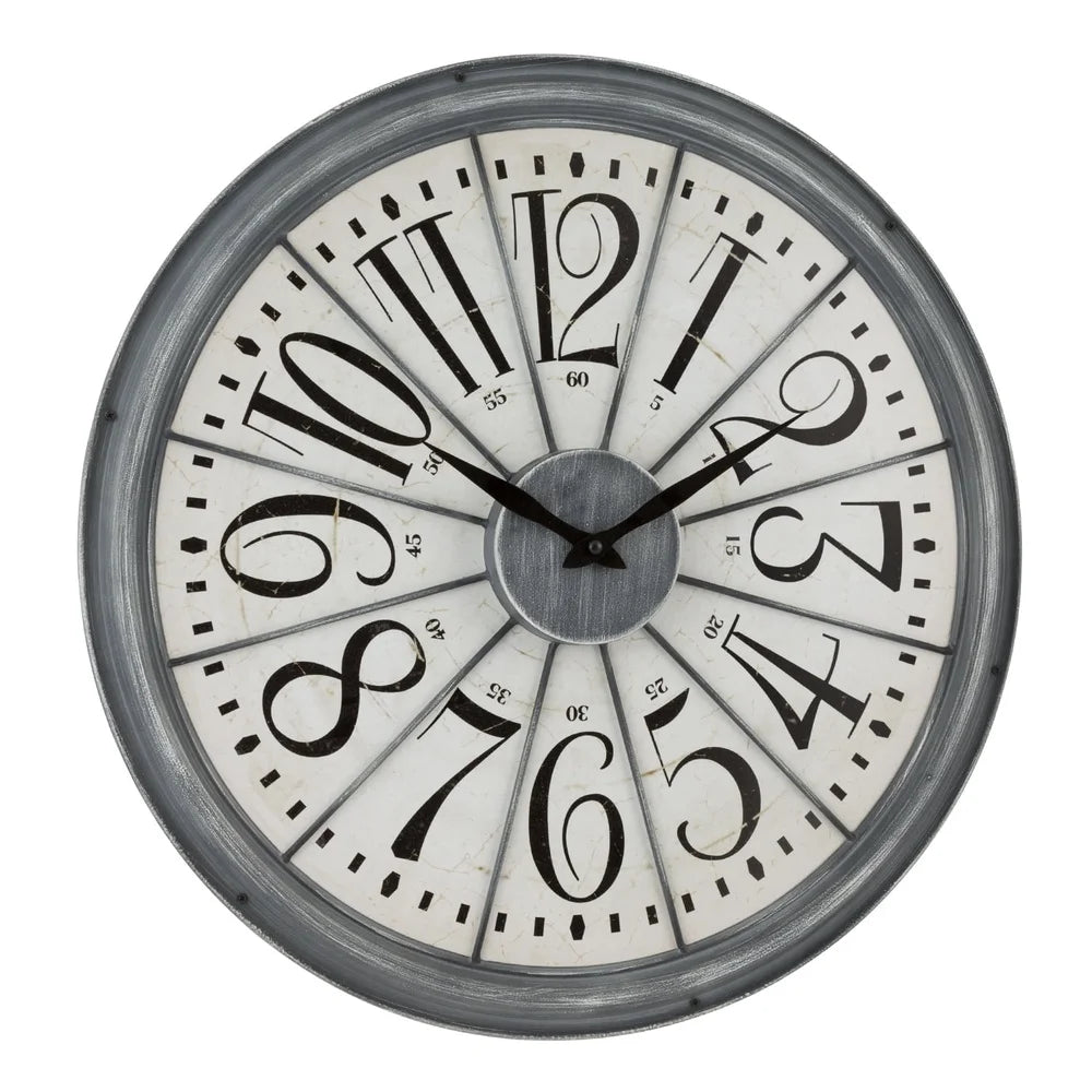 Dutrieux Antique Quartz Wall Clock Metal Dial Battery