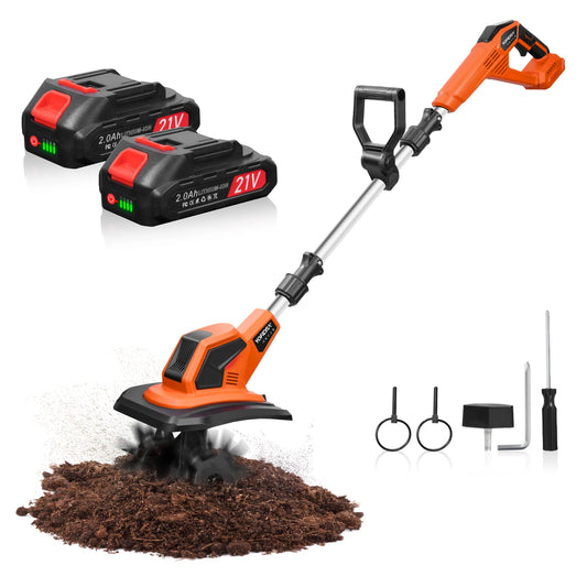 YOFIDRA Electric Rotary Tiller Cultivator Cordless Lawn Mower Rototiller Soil Cultivation Garden Tool For Makita 21V Battery Pin