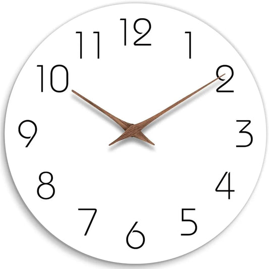 Choice Silent Wood Wall Clock Minimalist Battery Operated